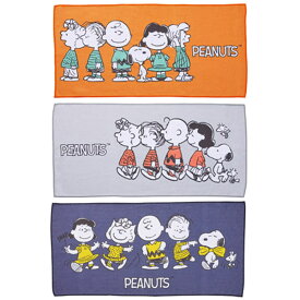 【スヌーピー】【メール便可】丸辰 スヌーピーラインデイリータオル 34x72cm 全3種 【オレンジ グレー ネイビー】