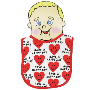 y[։zBABY BIB HEART SMILE REDy Ԃ ԂV 悾ꂩ ȑf G pi z