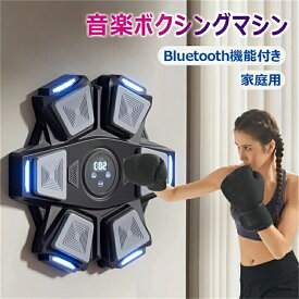 音楽ボクシングマシン ミュージックボクシングマシン Bluetooth接続 スマホ接続 壁パンチングバッグ 壁掛け型 ボクシングトレーニング機器 音楽再生 騒音低減 トレーニング器具 エクササイズグッズ 子供 大人 室内 ダイエット 練習用具 男女兼用