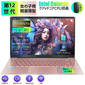 yOfficetݒς݁zVi m[gp\R ݒ Win11 Pro  sN {L[{[h e[N Intel N5095 N95  16GB SSD 2048GB 15.6^t  WebJ USB3.0 miniHD