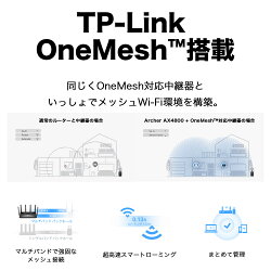 WiFi6無線LANルーター4324+574MbpsAX5400メッシュWiFiUSB3.0ポートOneMesh対応IPoEIPv6対応3年保証ArcherAX4800(JP)/A