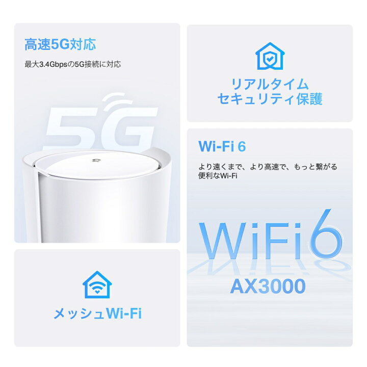 楽天市場】Rakuten最強プラン対応 TP-Link Wi-Fi6対応 メッシュWi-Fi 