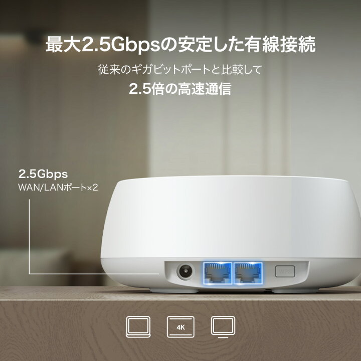 楽天市場】【特典付き】WiFi7 AIメッシュ 2882+688Mbps TP-Link BE3570 