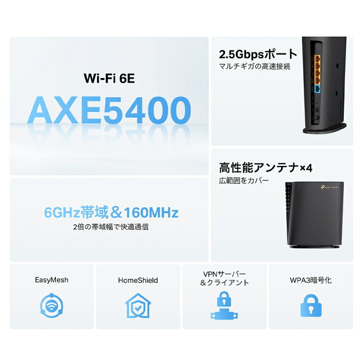 楽天市場】【限定SALE☆クーポンで300円OFF】TP-Link WiFi6E ルーター 