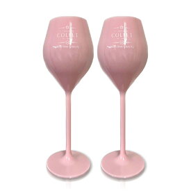 シャンパーニュ コレ ピンクグラス2脚セット / CHAMPAGNE COLLET PINK GLASS