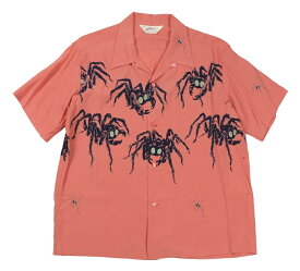 STAR OF HOLLYWOOD [HIGH DENSITY RAYON OPEN SHIRT “TARANTULA” Lot No. SH38873 PINK size.M,L,XL,XXL]