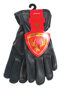 CHURCHILL GLOVE [-VINTAGE BLUE �ʒ� Deer skin Glove (All Seasons)- Black size.Lady's,XS,S,M,L,XL]