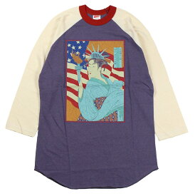 FREEWHEELERS & CO. Japanese Oriental Art Style Souvenir Collection ["自由婦女人相" #2125022 WASTED NAVY×STRAW CREAM×CHILI size,S,M,L,XL]