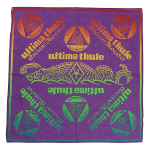 FREEWHEELERS & CO. ["ANCIENT MONSTER LOGO" BANDANA #2327010 PLUM×MULTICOLOR GRADIENT]