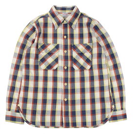 WAREHOUSE & CO. ["Lot 3104 FLANNEL SHIRTS E柄 ONE WASH" ネイビー size.S,M,L,XL]