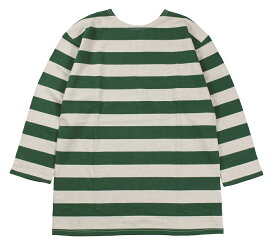 WAREHOUSE & CO. ["Lot 4051 7分袖2インチボーダーT" グリーン×オートミール size.S,M,L,XL]