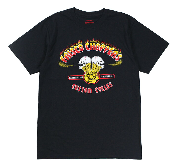 楽天市場】FRISCO CHOPPERS [-S/S TEE- BLK×ORG size.S,M,L,XL,XXL 