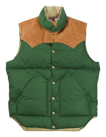 WAREHOUSE & CO. ["Lot 2234 ROCKY MOUNTAIN × WAREHOUSE NYLON DOWN VEST" ボトルグリーン size.36,38,40,42,44,46]