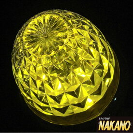 【LED 激Gマーカー DC 12V/24V共用(クリアレンズ/イエローLED)】激光ユニット入りNAKANOオリジナルマーカー　レンズ＆ユニットのWレンズで超反射！　180°照射で驚異の明るさ♪　バスマーカーランプ/サイドマーカー/カットレンズ/プラ製/プラスチックレンズ/透明色/黄色
