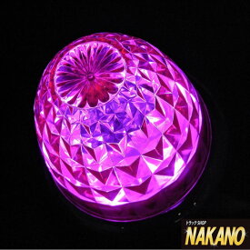 【LED 激Gマーカー DC 12V/24V共用(ピンクレンズ/ホワイトLED)】激光ユニット入りNAKANOオリジナルマーカー　レンズ＆ユニットのWレンズで超反射！　180°照射で驚異の明るさ♪　バスマーカーランプ/サイドマーカー/カットレンズ/プラ製/プラスチックレンズ/桃色/白色