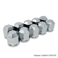 トラック用 マルチナット キャップ 10ヶ入 PN-10L 33mm＆41mm兼用 高60mm ABS樹脂製クロームメッキ 4トン…