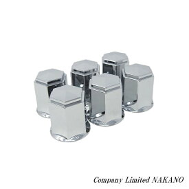 トラック用 ナットキャップ 6ヶ入 500378 角型　ABSクロームメッキ 41mm60mm　/ナットカバー