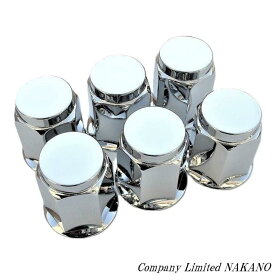トラック用 ナットキャップ 6ヶ入 フラット 500447 ABSクロームメッキ 41mm×60mm　/ナットカバー