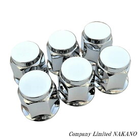 トラック用 ナットキャップ 6ヶ入 フラット 500448 ABSクロームメッキ 41mm×51mm　/ナットカバー