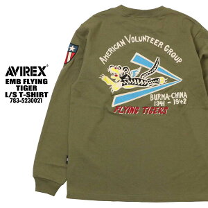 AVIREX ABbNX ArbNX  TVc 783-5230021 N[lbN ~^[ Y gbvX EMB FLYING TIGER L/S T-SHIRT T