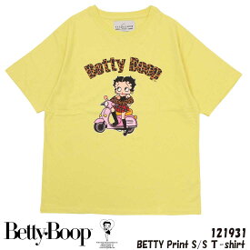 メール便発送 Betty Boop ベティブープ 半袖 Tシャツ 121931 プリント ベティーちゃん ヒョウ柄 ロゴ クルーネック アメカジ ユニセックス