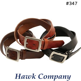 ホークカンパニー Hawk Company ベルト エンボス加工 347 牛革 長さ調整可能 本革 メンズ レディース プレゼント カジュアル