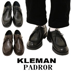 KLEMAN クレマン メンズ PADROR 靴 チロリアンシューズ レザー ワークシューズ NOIR MARRON カジュアル キレイめ メンズ