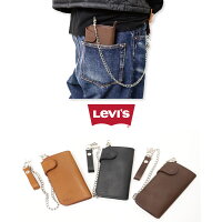 Levis LEVIS リーバイス 財布 本革 長財布 チェーン付き ロング ウォレット 牛革 16128167 男女兼用 メンズ プレゼント