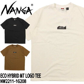 NANGA ナンガ 半袖 Tシャツ NW2211-1G208 エコハイブリット マウンテン ロゴ T リサイクルコットン プリント ゆったり 大きめ シンプル メンズ