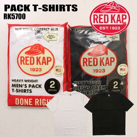RED KAP レッドキャップ 半袖 2パック Tシャツ 無地 クルーネック 2枚セット 2枚入り 2枚組 メンズ RK5700 HEAVY WEIGHT T-SJIRTS