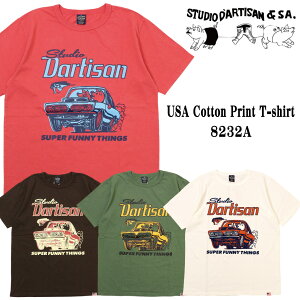 ���[���� ���� STUDIO D'ARTISAN �X�e���f�B�I�E�_�E���`�U�� ���� T�V���c USA Cotton Print T-shirt �A���J�W 8232A �����Y �g�b�v�X ���{�� �_�b�g�T��