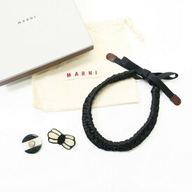 ■美品■MARNI マルニ ネックレス + ブローチ セット アクセサリー ブランド古着【中古】20210518/GH0153