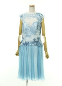 ■未使用品■TADASHI SHOJI タダシ ショージ Ines Dress イネスドレス 刺繍 ワンピース ドレス サイズ12 ライトブルー 20220324/GK0562