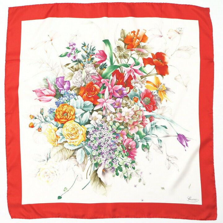 楽天市場】□美品□GUCCI グッチ フローラ 大判 シルクスカーフ《88cm 