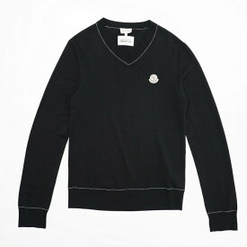 【SALE】■美品■COMME des GARCONS × MONCLER 365 コムデギャルソン モンクレール Vネック ニットセーター サイズS ブラック AD2010 ブランド古着【中古】20230609/GN6079