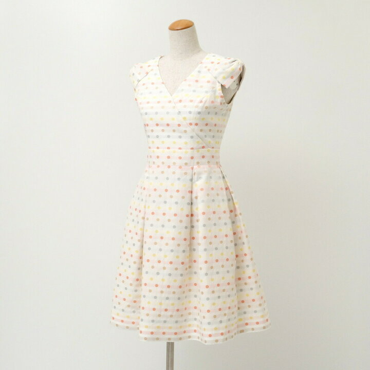 楽天市場】□美品□Rene ルネ ドット柄 リボン ドレス ワンピース 
