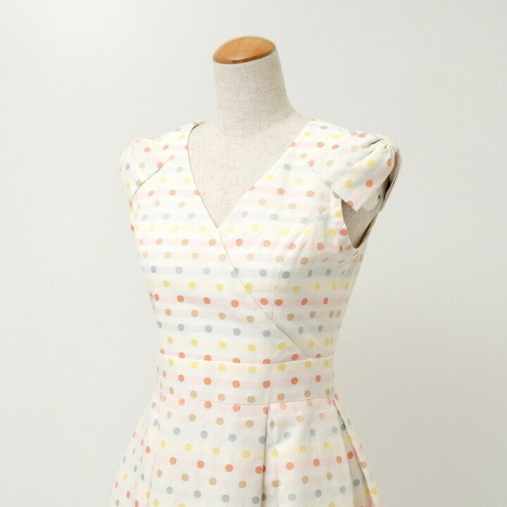 楽天市場】□美品□Rene ルネ ドット柄 リボン ドレス ワンピース  