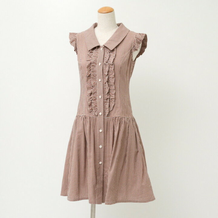楽天市場】□美品□Rene ルネ フリル ギンガムチェック ドレス 