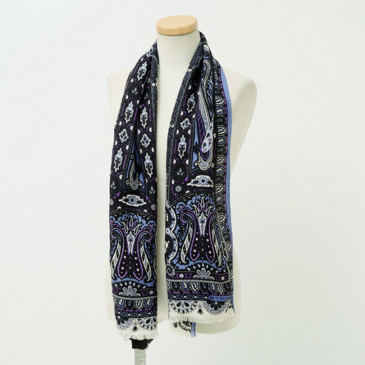 楽天市場】□美品□ETRO エトロ シルク ロング スカーフ ストール 