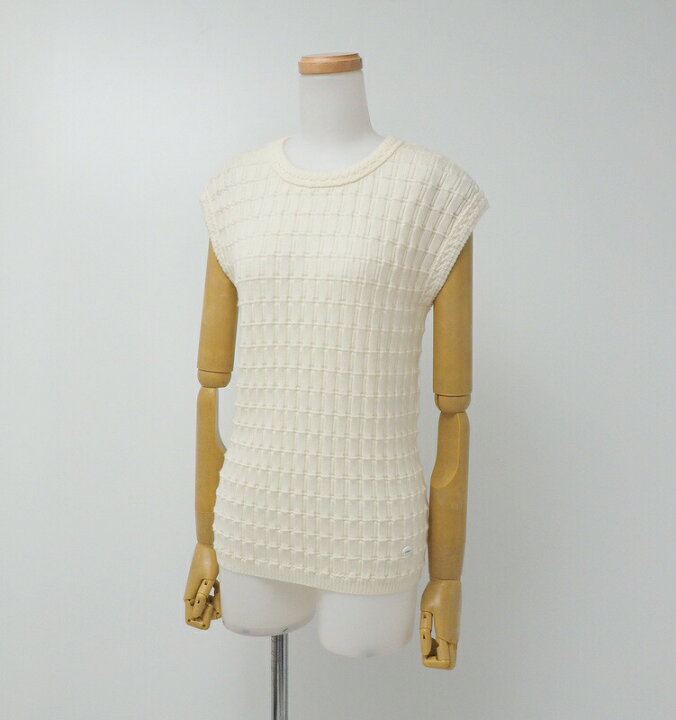 楽天市場】□美品□CHANEL シャネル P46 カシミヤ ノースリーブニット 