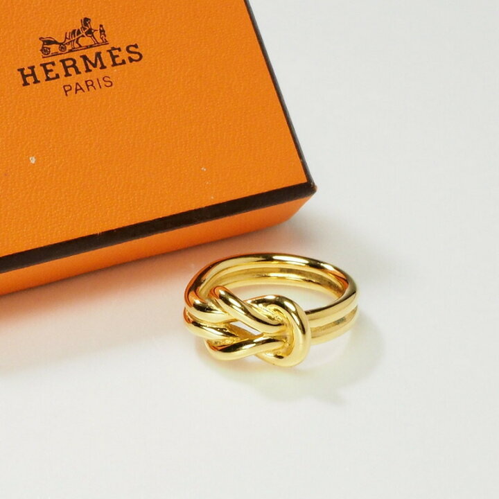 楽天市場】□美品□HERMES エルメス スカーフリング ゴールドカラー 