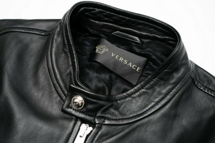 楽天市場】□美品□VERSACE ヴェルサーチ ラムレザー ジャケット 