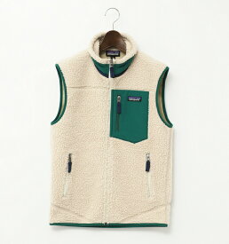 patagonia パタゴニア ≪Classic Retro-X Vest /クラシック・レトロX・ベスト≫ジップアップ ベスト メンズ サイズXS フリース ボア アイボリー ブランド古着【中古】20231108/GO6821