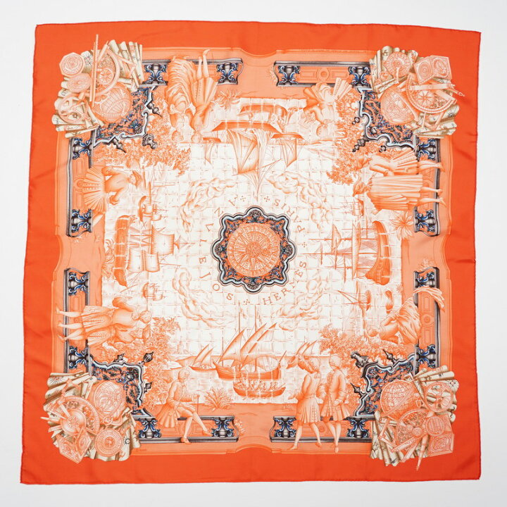 楽天市場】□美品□HERMES エルメス カレ90 ≪AZVLEJOS 大航海時代に 
