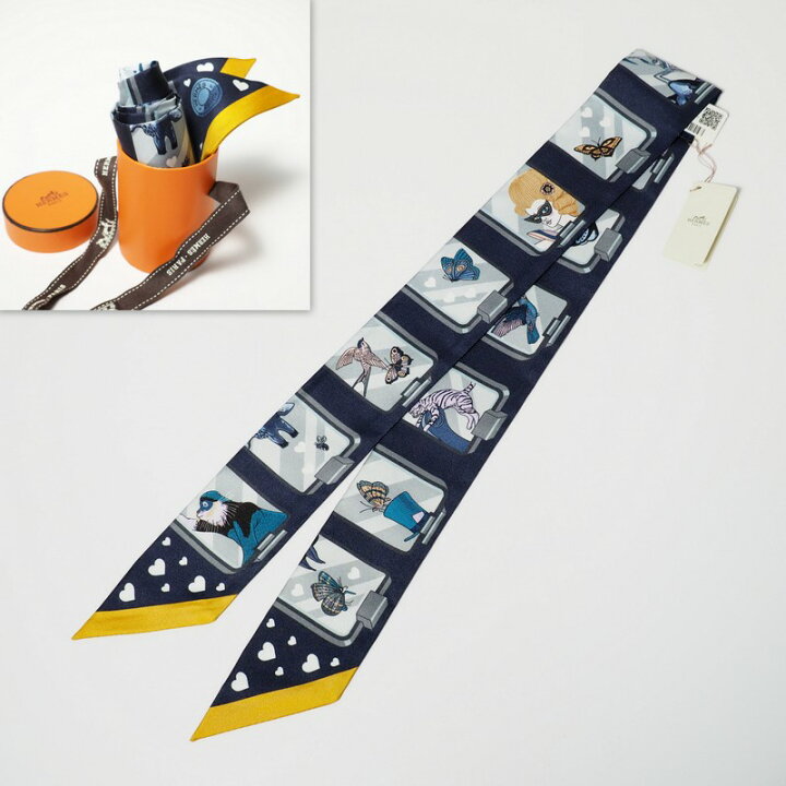 楽天市場】□未使用品□HERMES エルメス Twilly ツイリー Hermes Story 