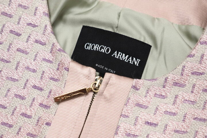 楽天市場】GIORGIO ARMANI ジョルジオアルマーニ ノーカラージャケット  