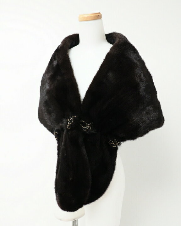 楽天市場】□美品□最高級毛皮□ミンク MINK ファー ティペット ダーク  