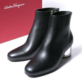 【SALE】■未使用品■2021AW■Salvatore Ferragamo サルヴァトーレ フェラガモ FLORRIE アンクルブーツ ショートブーツ ミラーヒール 靴 サイズ5D/22cm相当 黒 イタリア製 20231211/GO9499