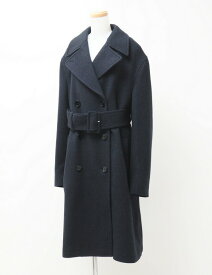 ■美品■2021年製■MM6 MAISON MARTIN MARGIELA エムエムシックス メゾンマルジェラ トレンチ ベルテッドコート サイズ40 ロングコート ネイビー イタリア製 マルタンマルジェラ ブランド古着【中古】20231229/GP0565