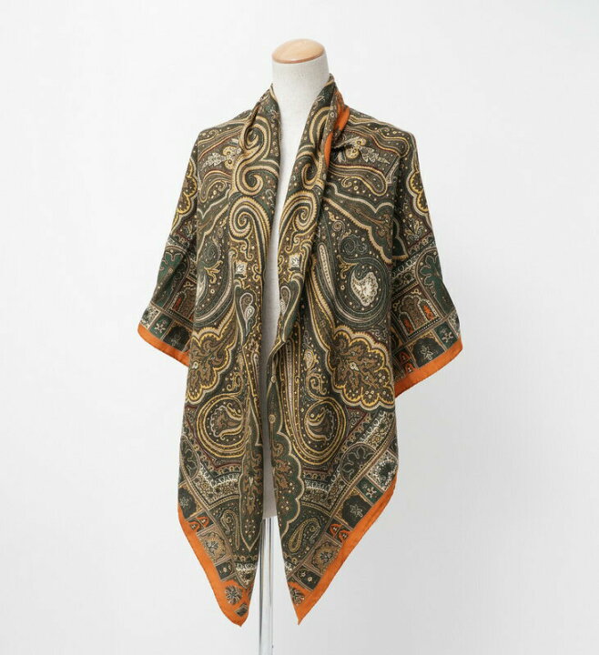 楽天市場】□美品□ETRO エトロ ペイズリー 大判スカーフ ストール 